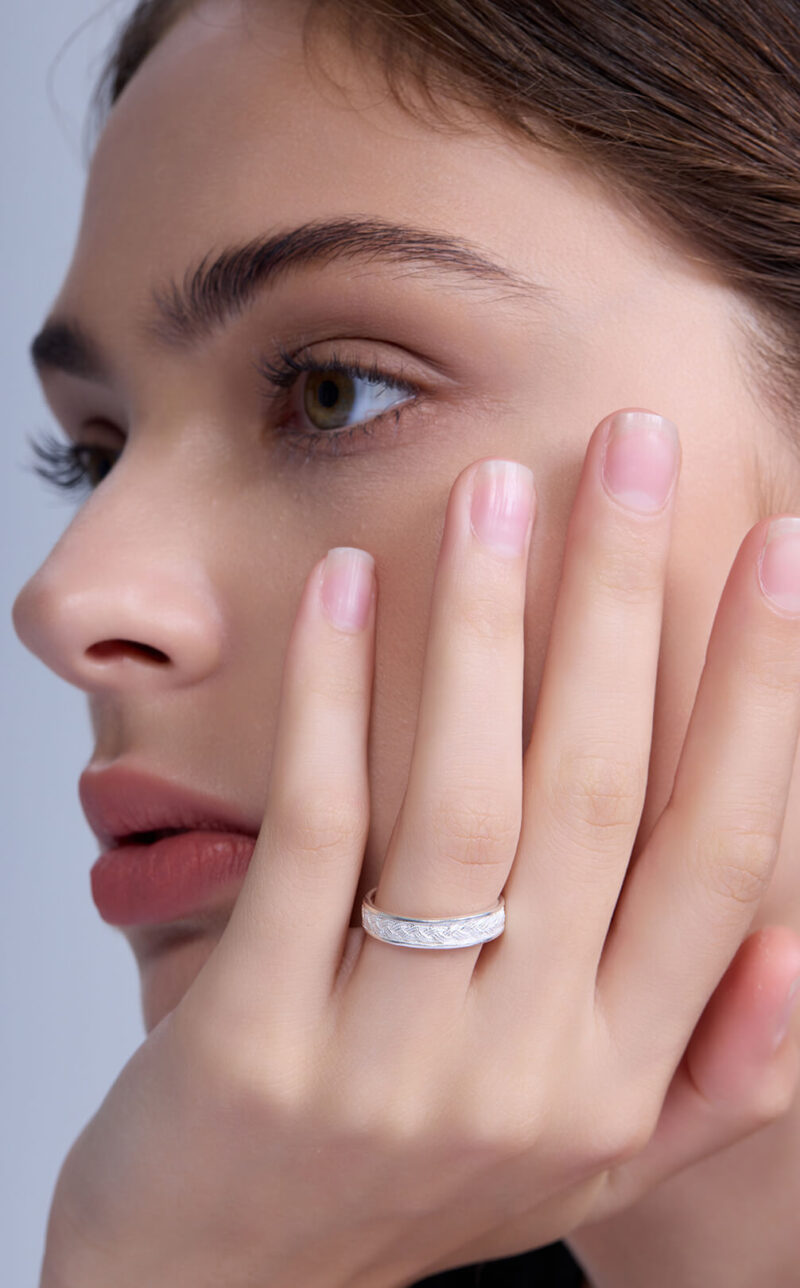 Silver Hand Braided Ring - Image 5